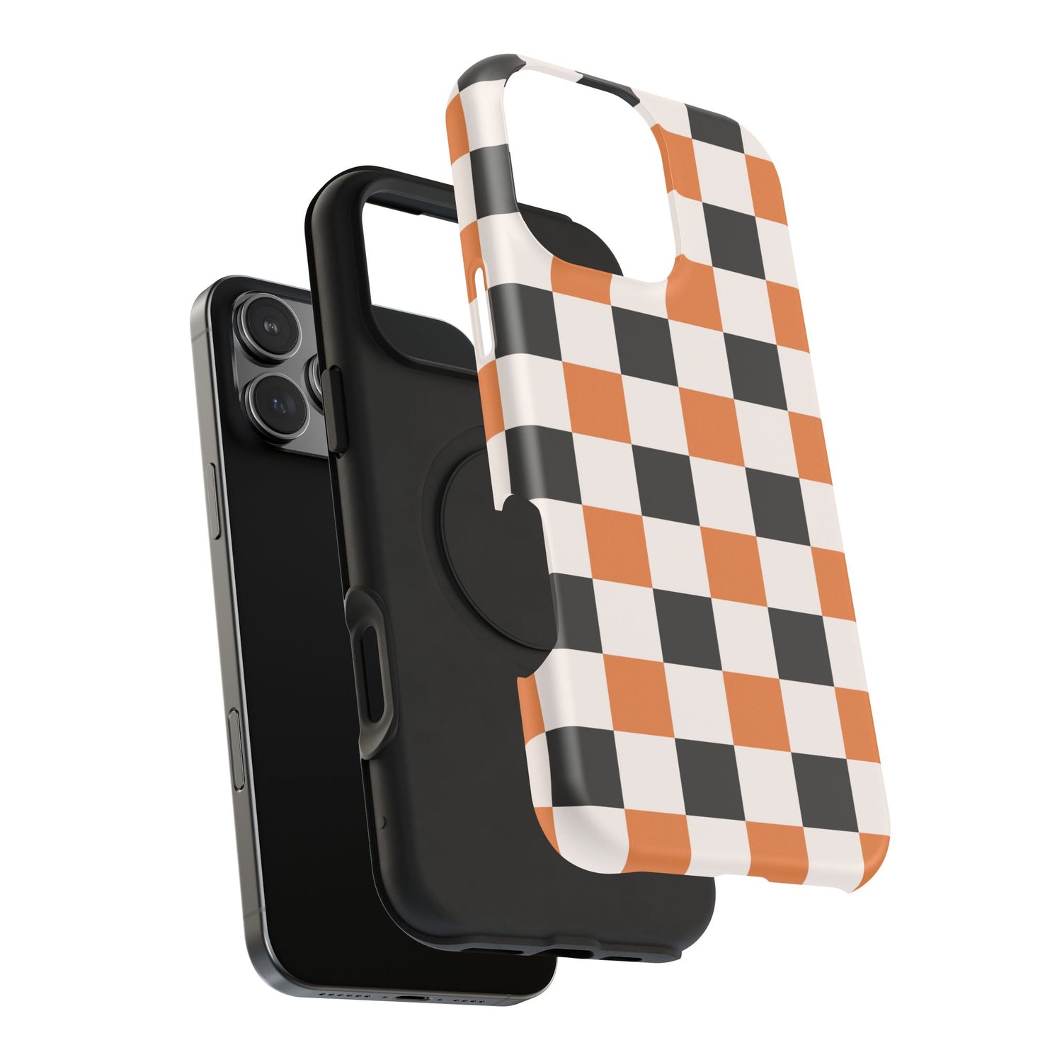 Trendy Halloween Checkerboard Phone Case | Impact-Resistant, iPhone, Samsung