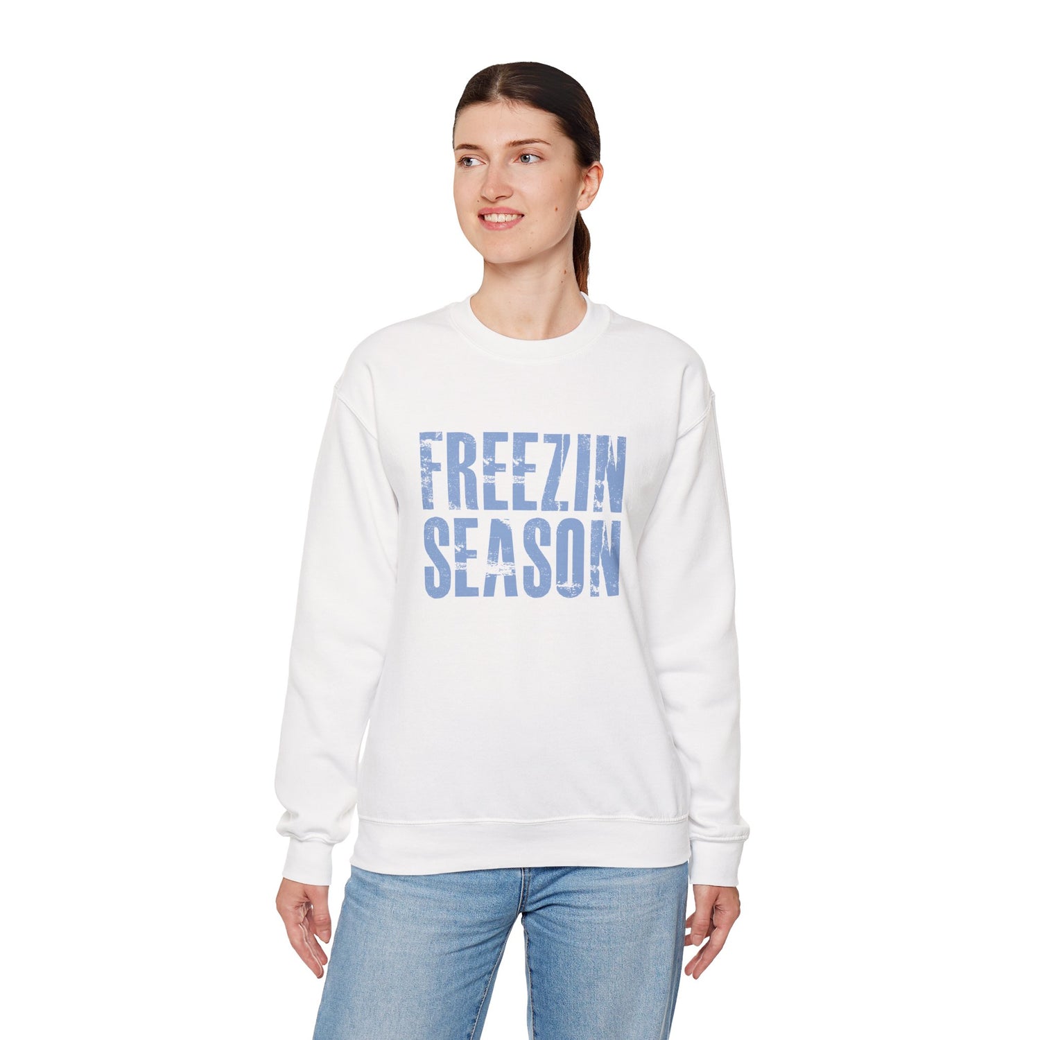 Cozy Freezin' Season Gildan Crewneck Sweatshirt