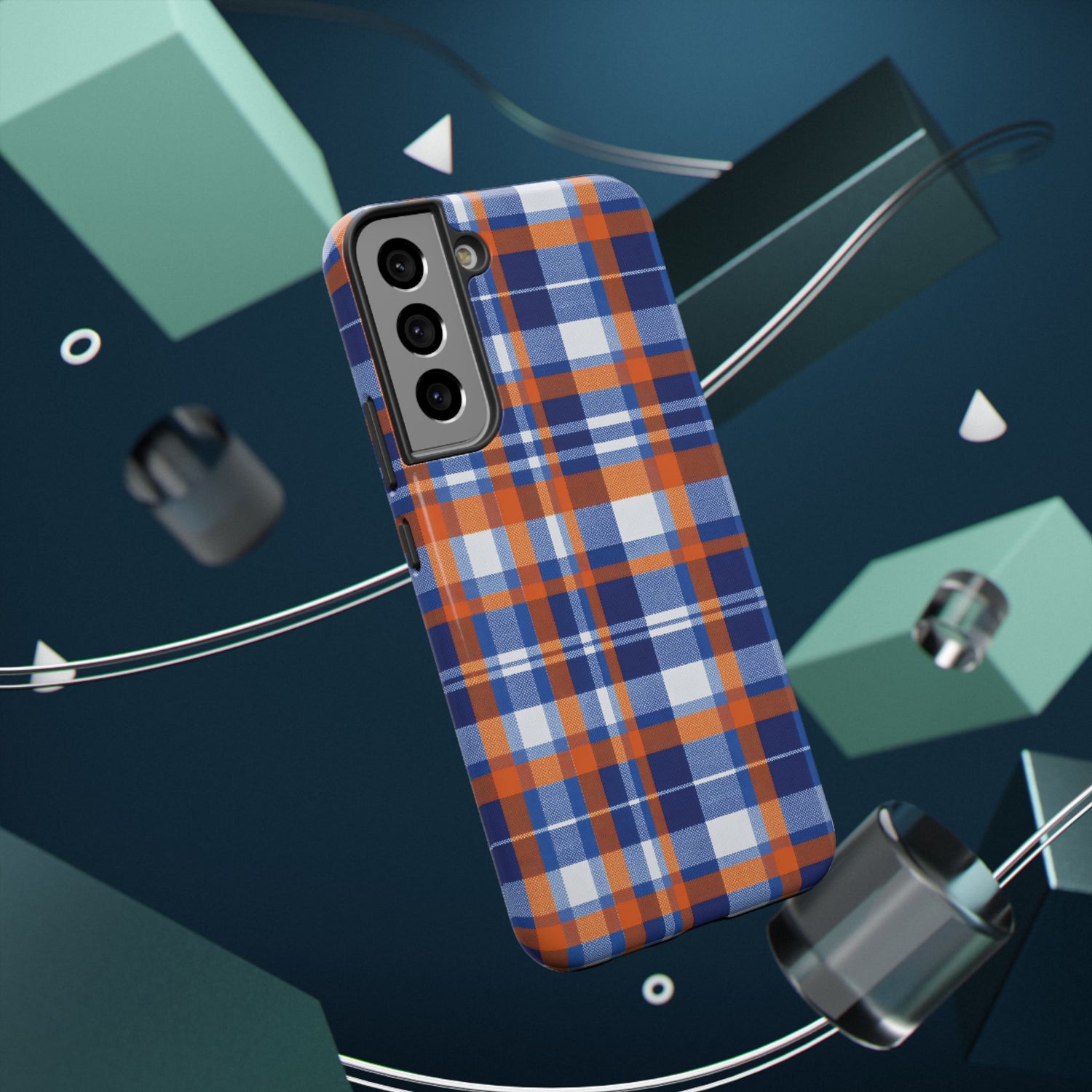 Impact-Resistant Phone Case- Florida Plaid