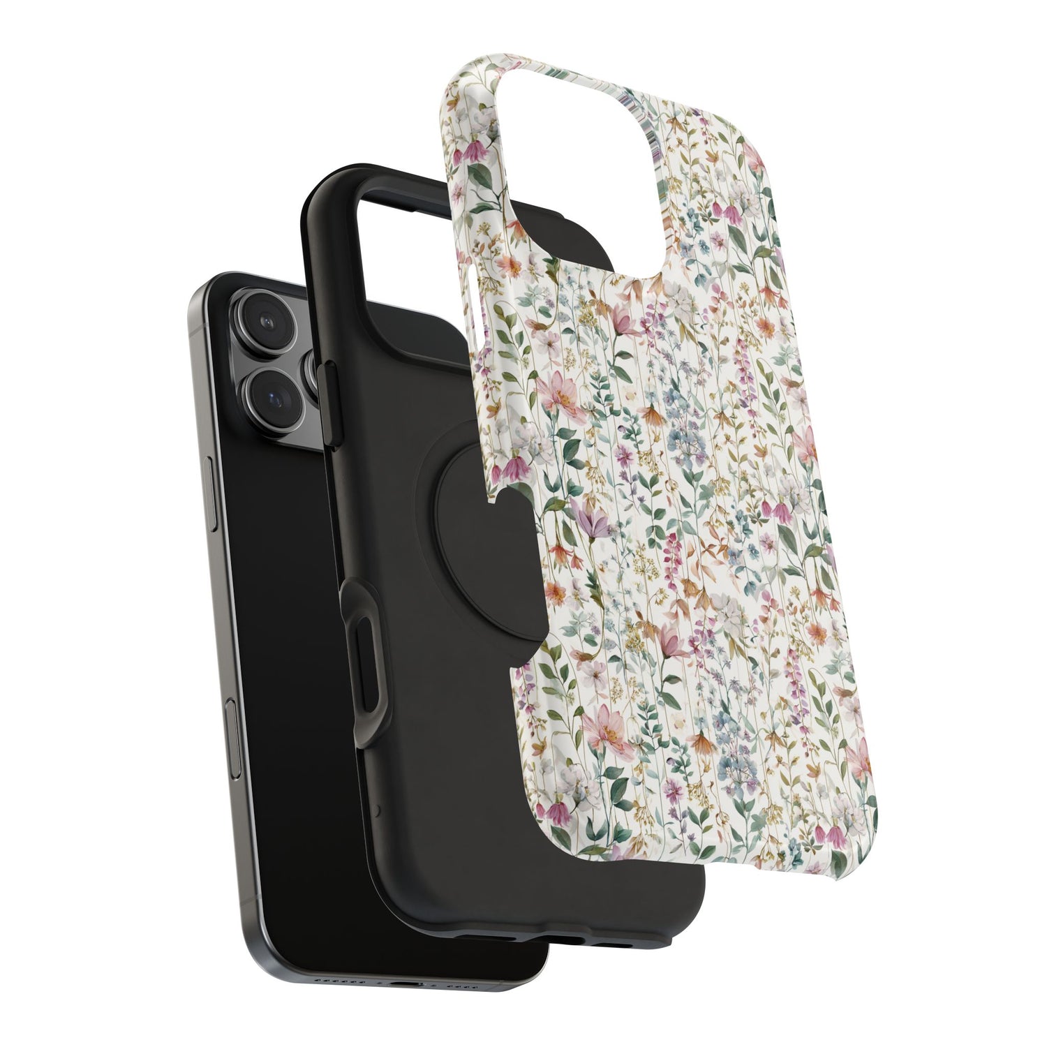 Floral Impact-Resistant Phone Case, iPhone, Samsung