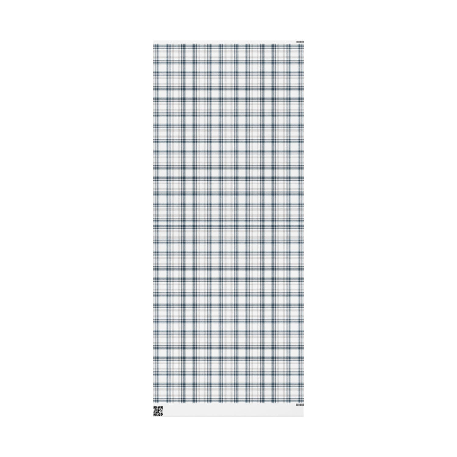 Premium Wrapping Paper -Grey Blue Plaid