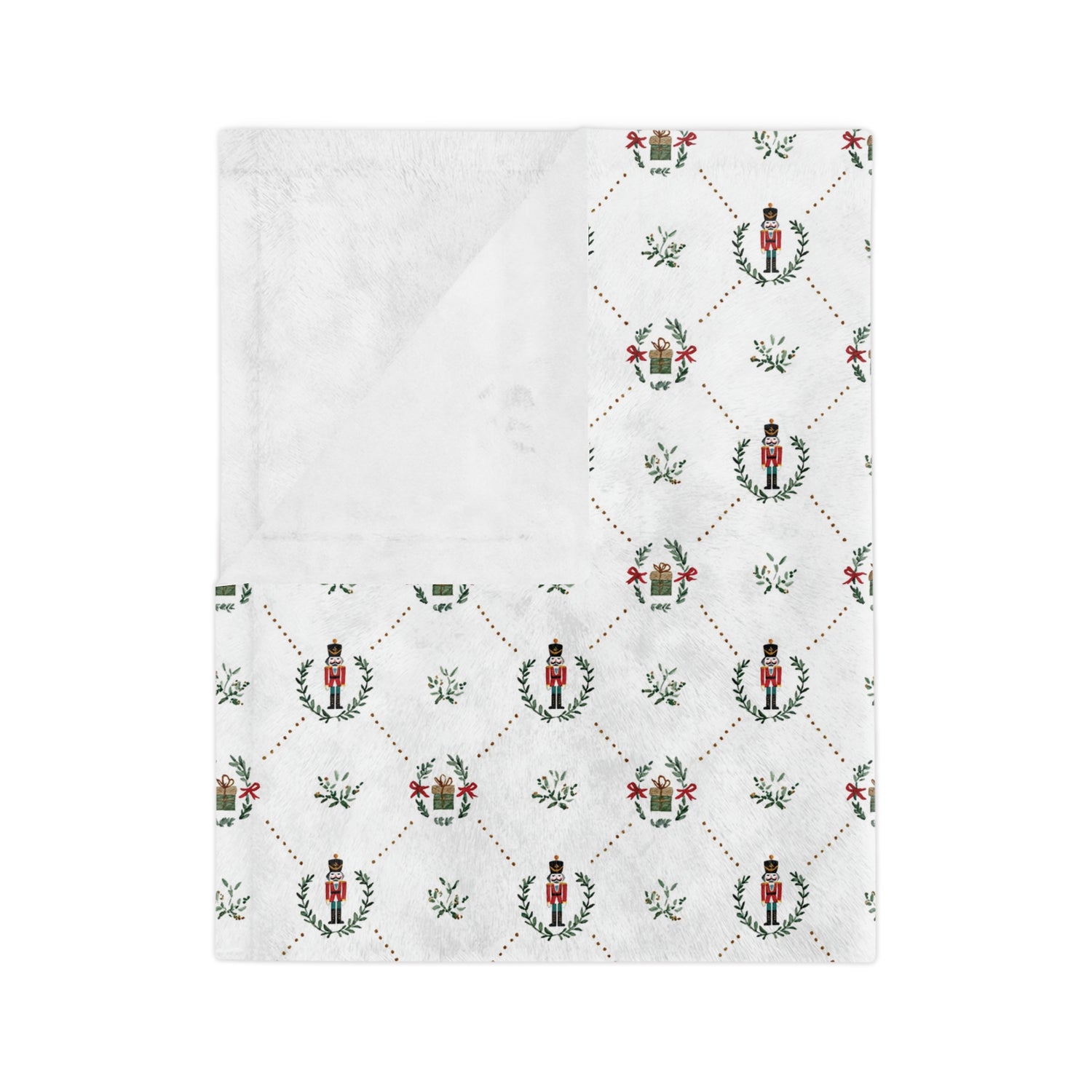 Festive Nutcracker Cozy Velveteen Plush Blanket