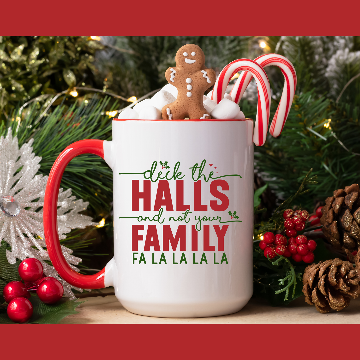 Funny Holiday Coffee Mug, Festive Drinkware