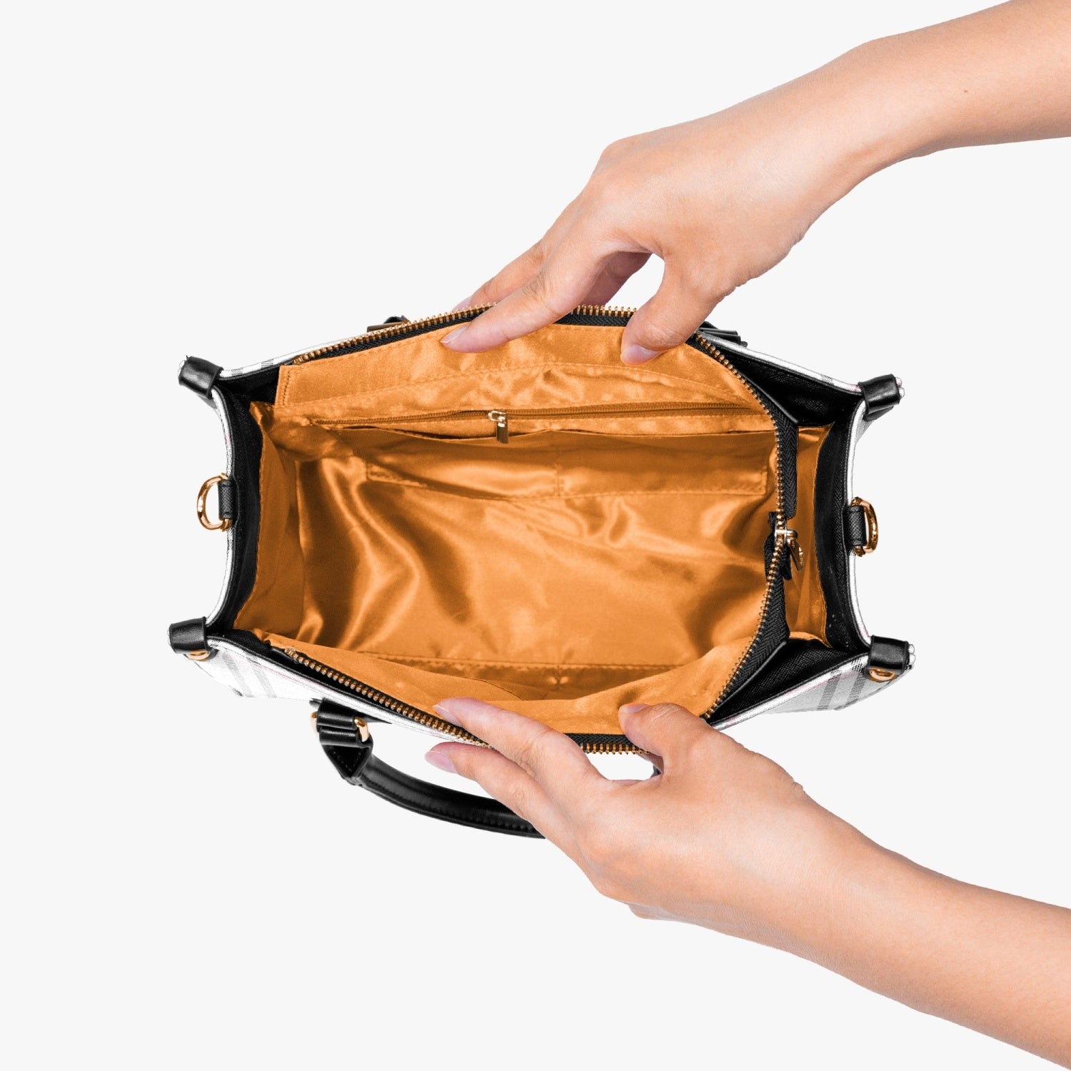 Elegant Classic Tote for Women Pink Plaid