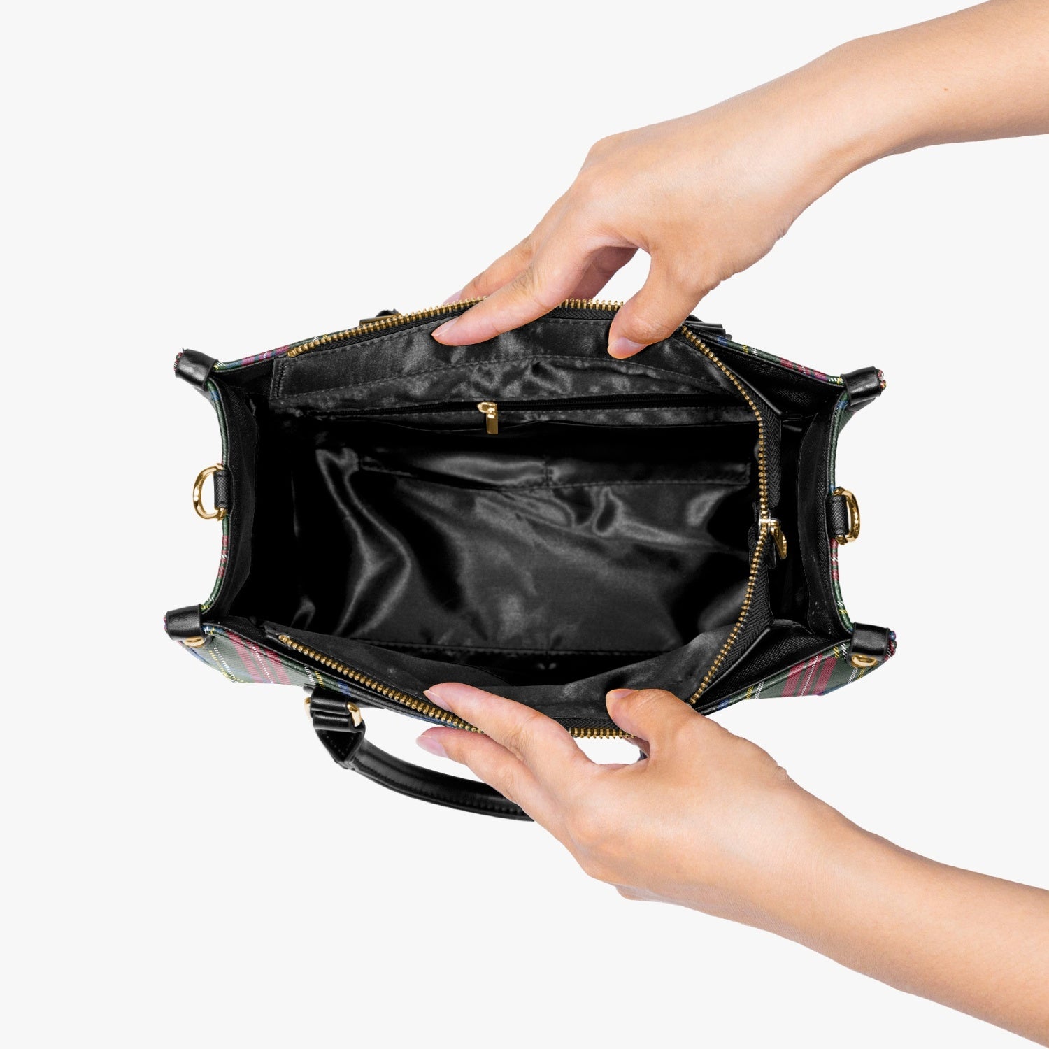 Elegant Classic Tote for Women Holiday Plaid