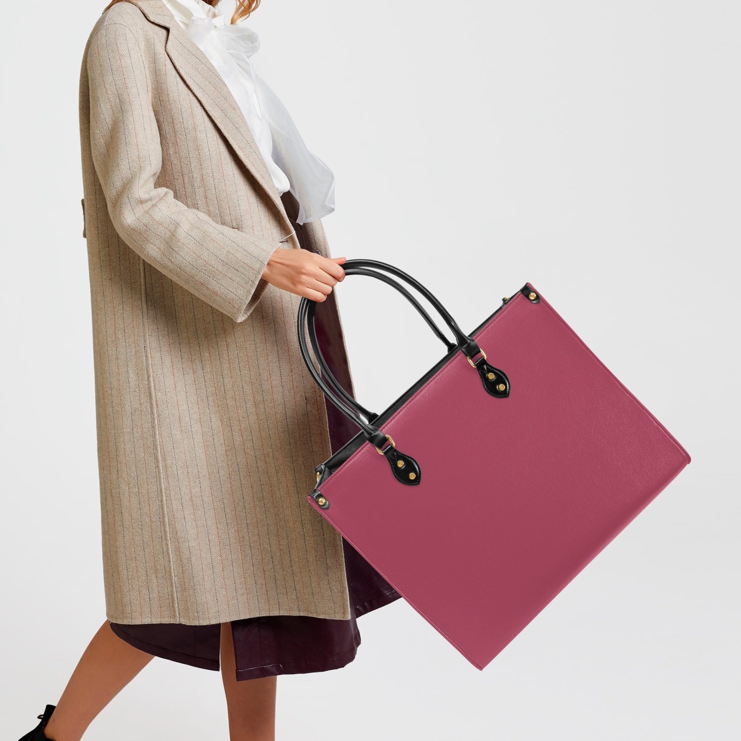 Elegant Classic Tote for Women Berry