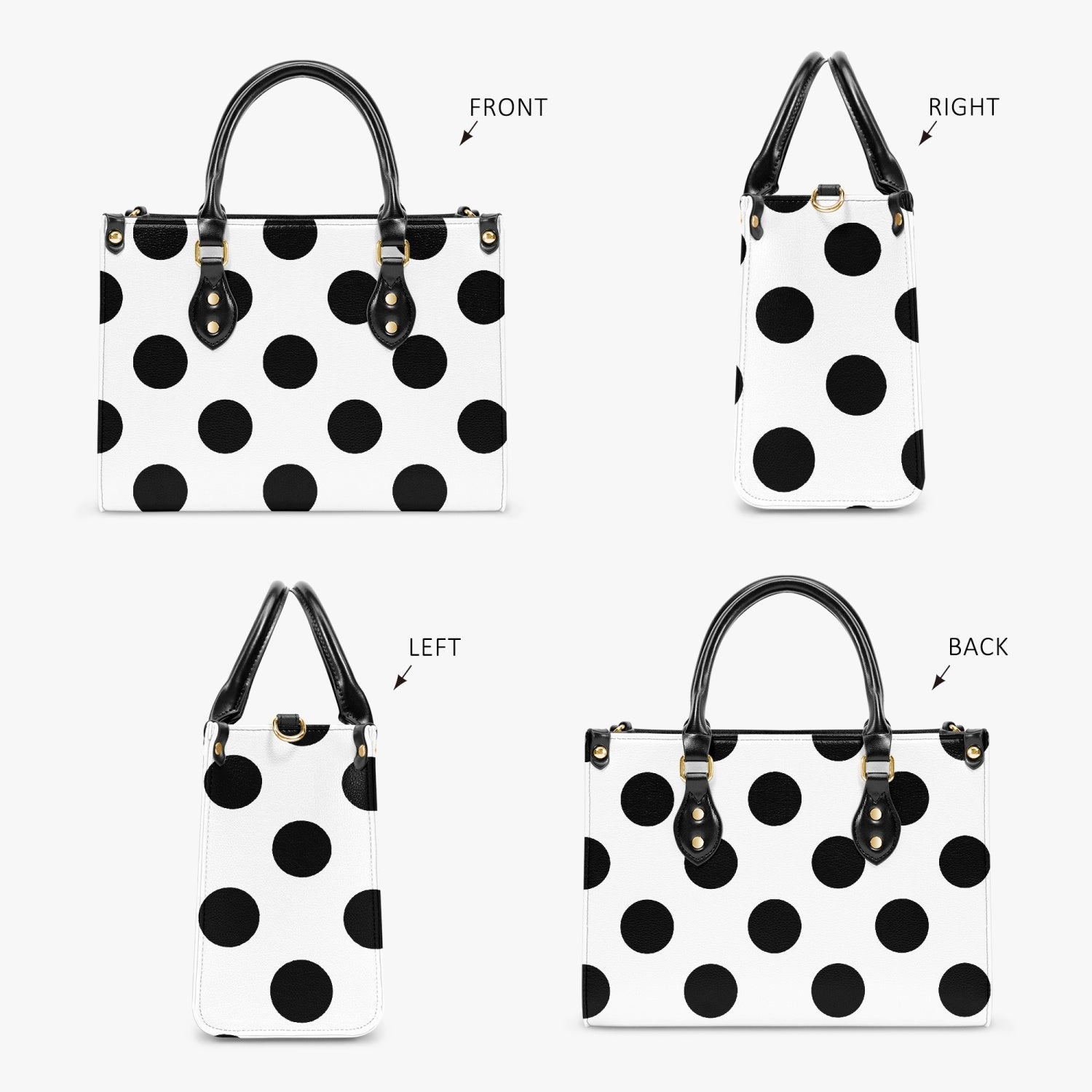 Elegant Classic Tote for Women Polka